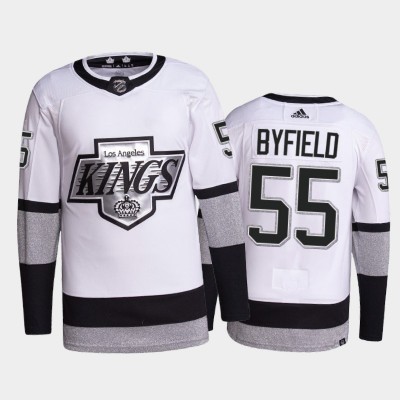 Adidas Los Angeles Kings #55 Quinton Byfield Men's 2021-22 Alternate Authentic NHL Jersey - White Men's